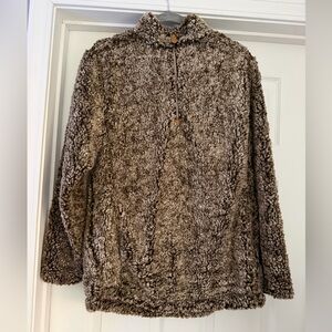 Cozy Brown Sherpa Pullover
